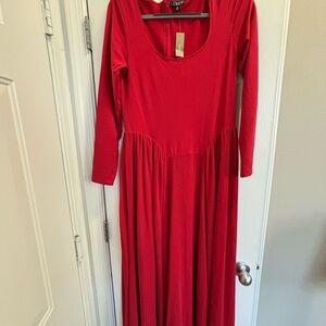 J. Crew Red Cotton Chiffon Dress